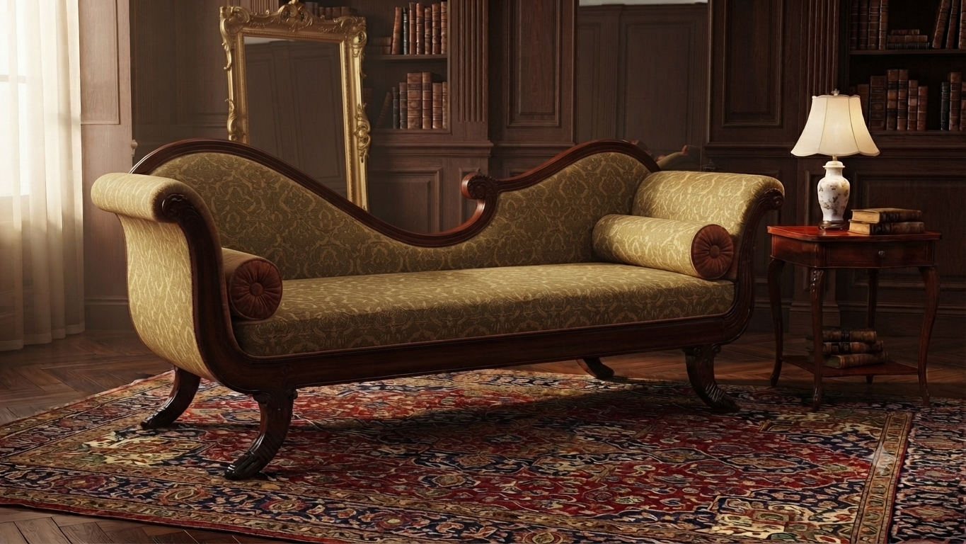 Olive Brocade Classic Diwan