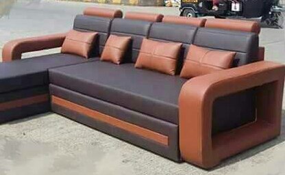 CARVING CUSTOMS Wooden 3 Seater Sofa Set